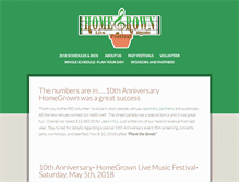 Tablet Screenshot of homegrownlive.ca